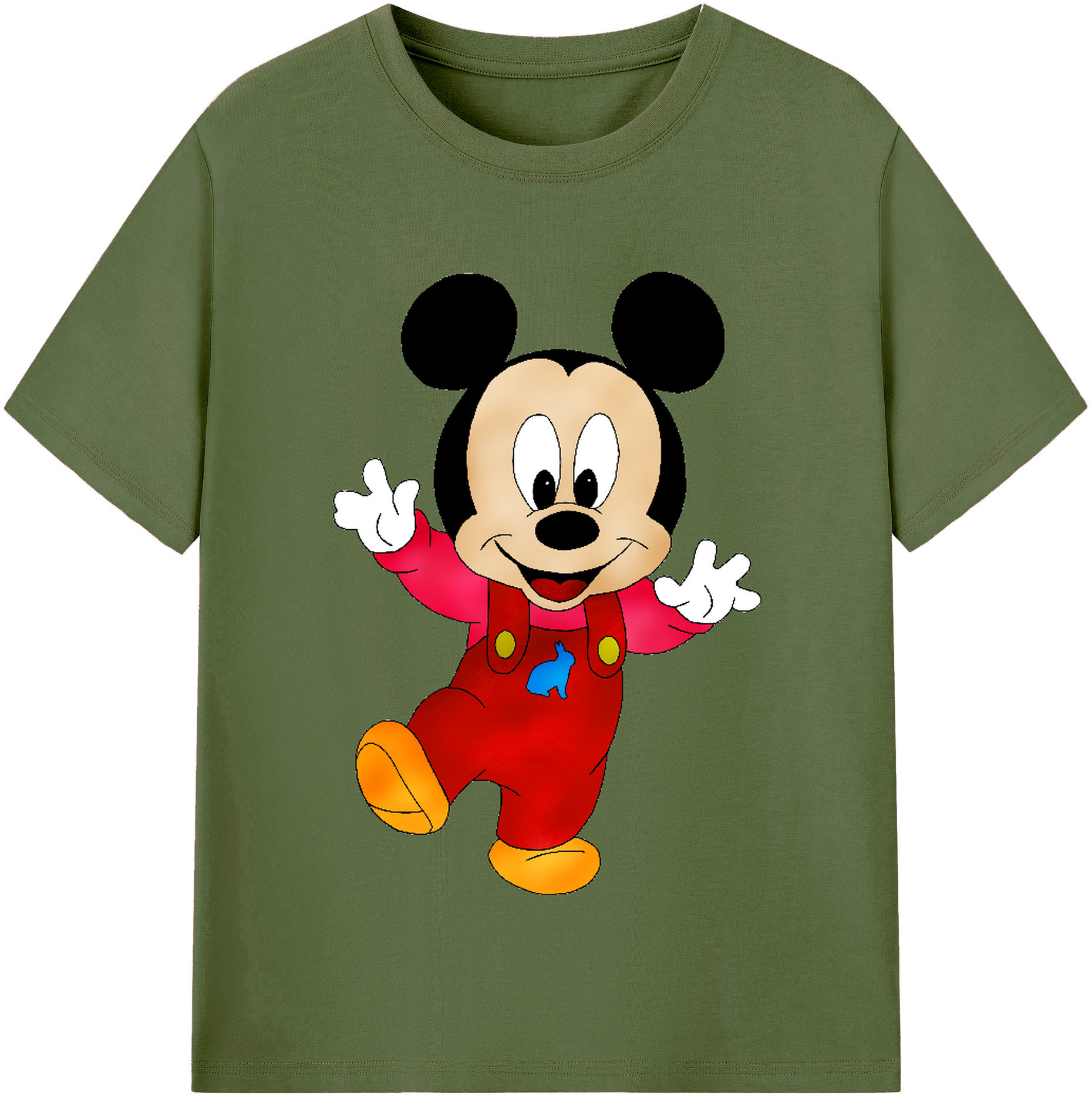 （画像用） ミッキーマウス Mickey Mouse 綿100％半袖Tシャツ（フロントプリント）